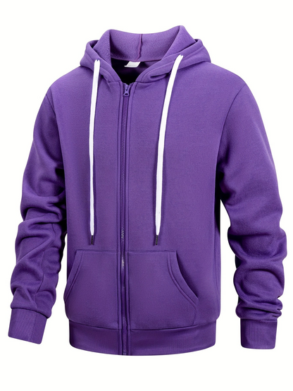 Klassischer Kapuzenpullover mit Reißverschluss für Herren
