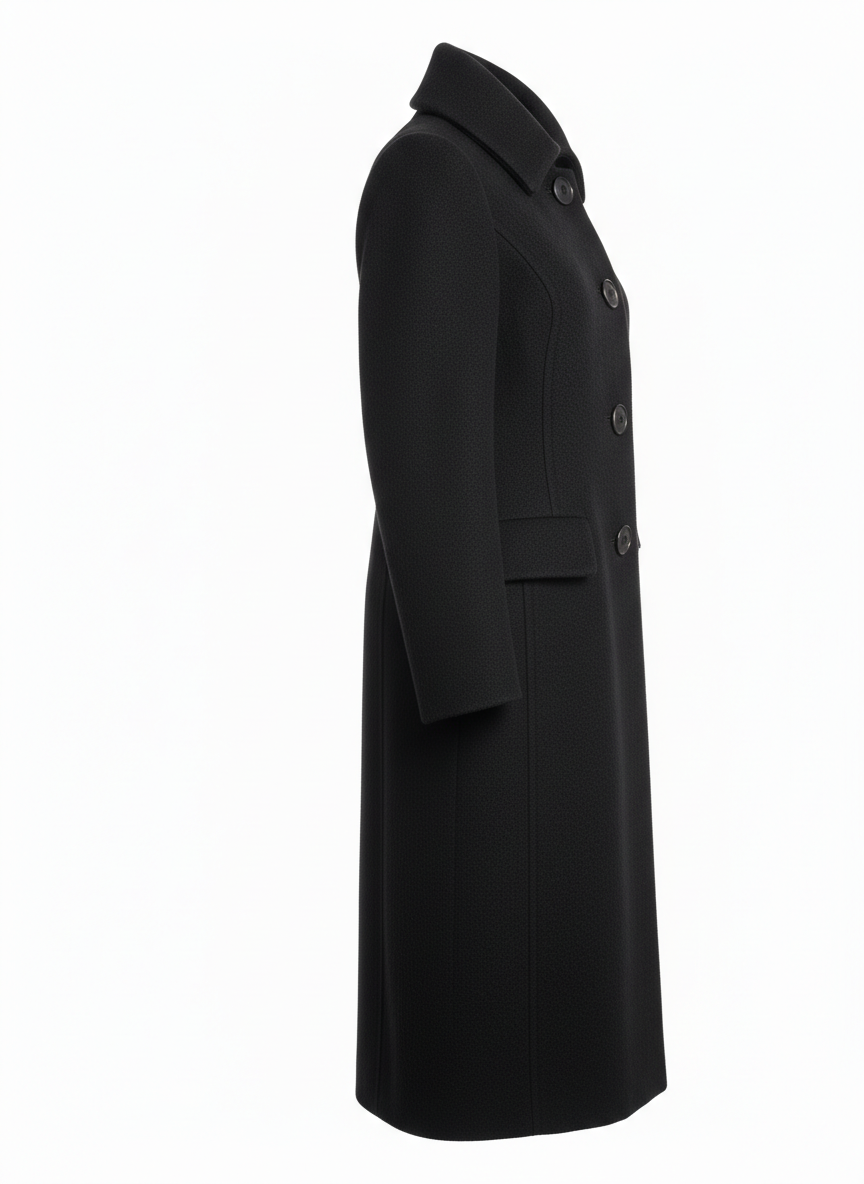 Damen Wintermantel mit Knopfleiste und Kragen