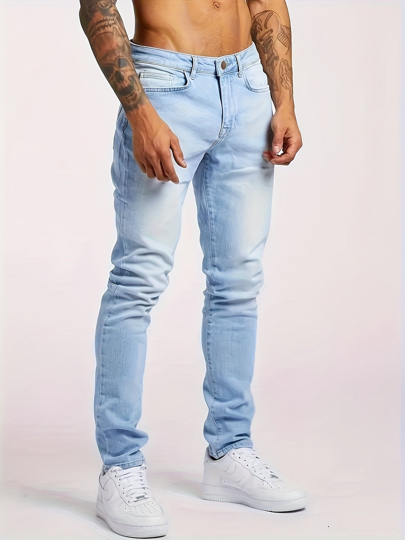 Schmal geschnittene Fünf Taschen Jeans für Herren