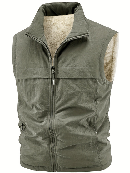 Ärmellose Weste mit Vliesfutter für Herren