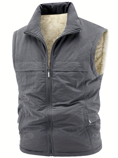 Ärmellose Weste mit Vliesfutter für Herren