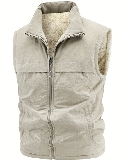 Ärmellose Weste mit Vliesfutter für Herren