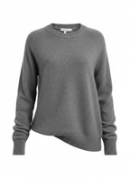 Damen Strickpullover mit Rundhalsausschnitt und langem Ärmel