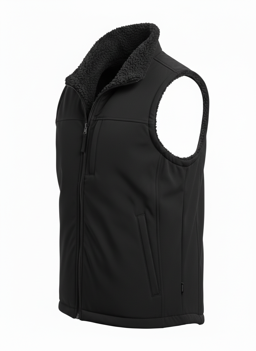 Ärmellose Weste mit Vliesfutter für Herren